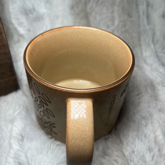 2013  Brown Leaf Design STARBUCKS Coffee Mug Cup 14oz - Picture 8 of 10